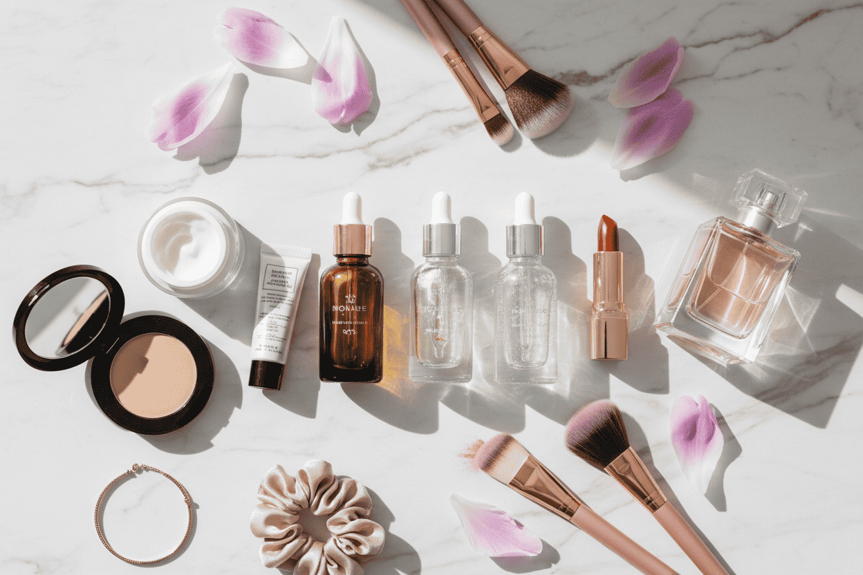 Beauty flat lay