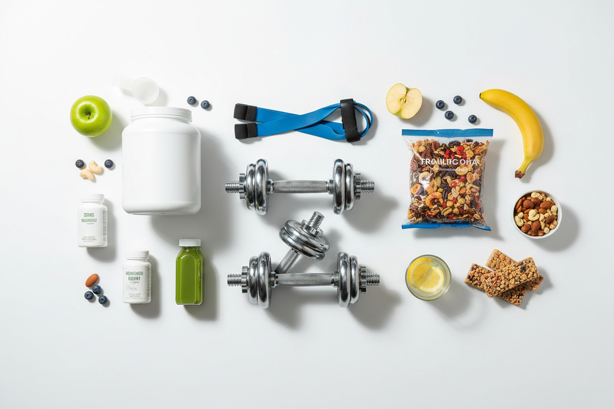 Fitness flat lay