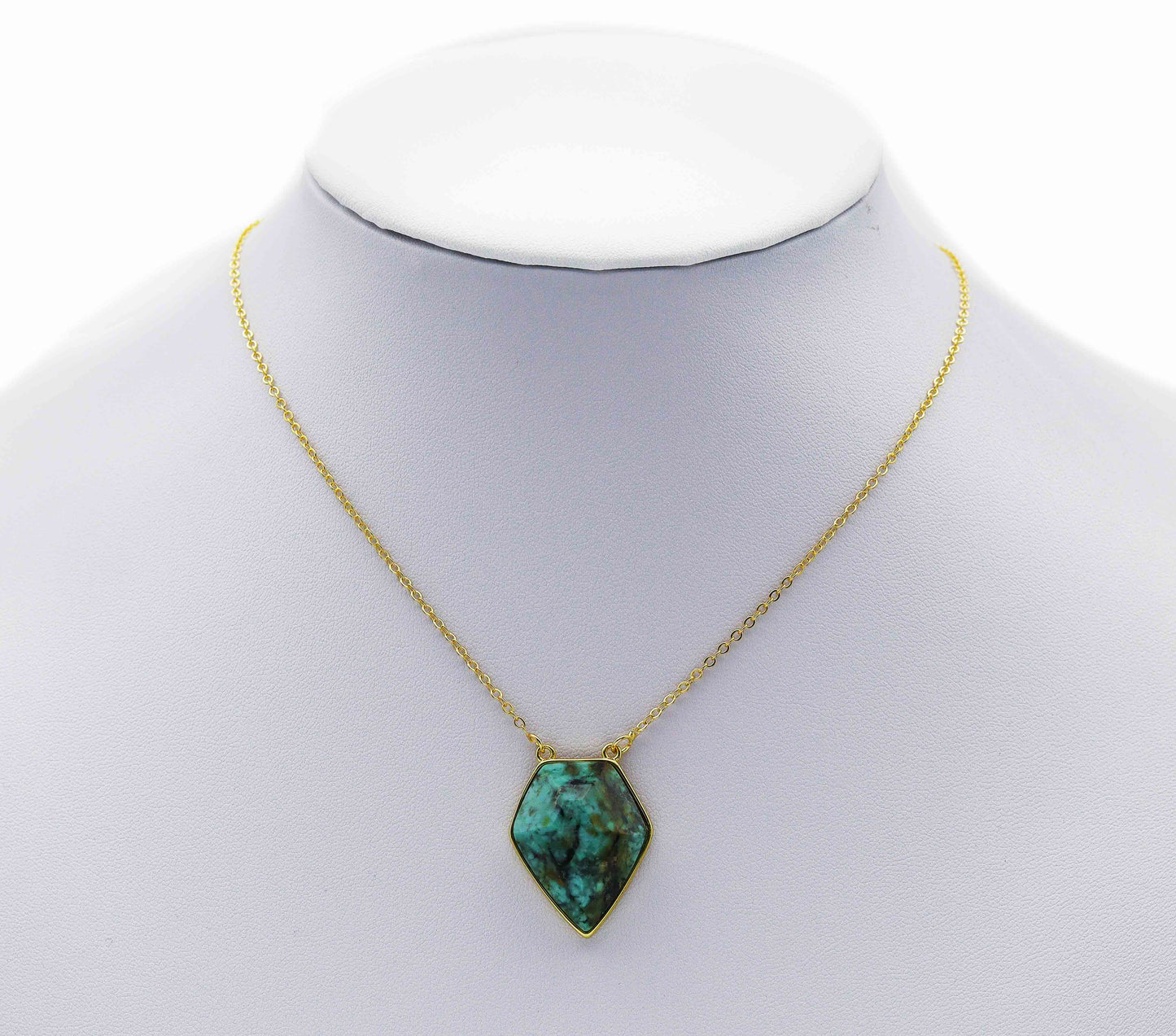 Gold Diamond Gemstone Pendant, Sku#LY03