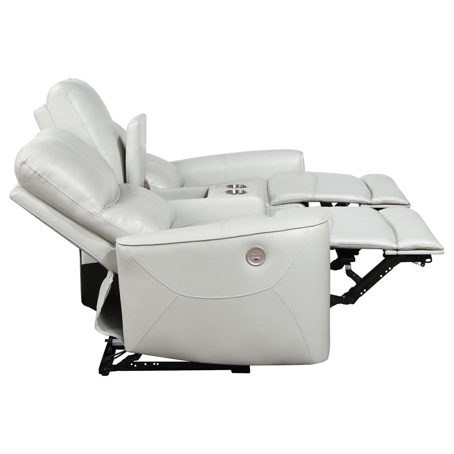 Denson Dove Power Reclining Loveseat