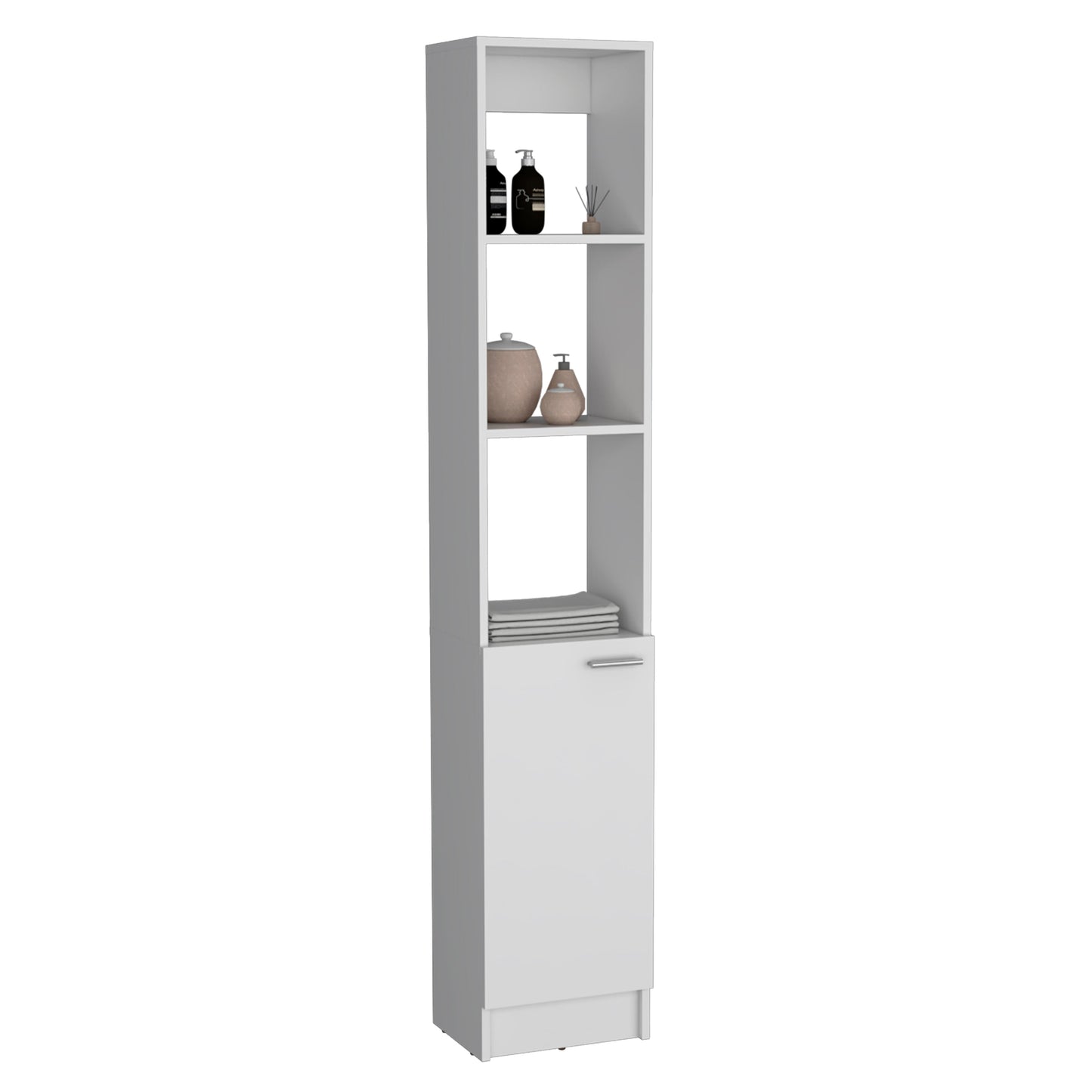Linen Cabinet, 1 Door, 6 Shelves