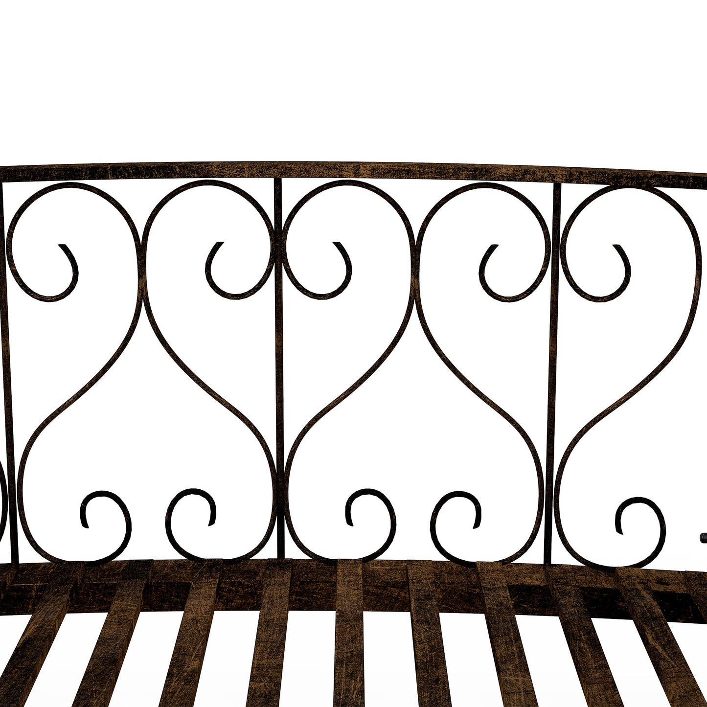 Outsunny 7' Metal Arch Garden Bridge with Safety Siderails