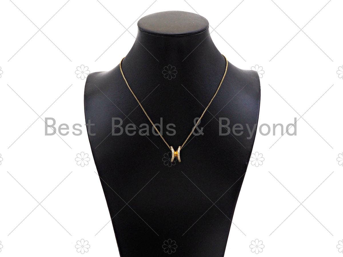 Gold  Silver  CZ  Wheel Shape Pendant/Charm, SKU#323