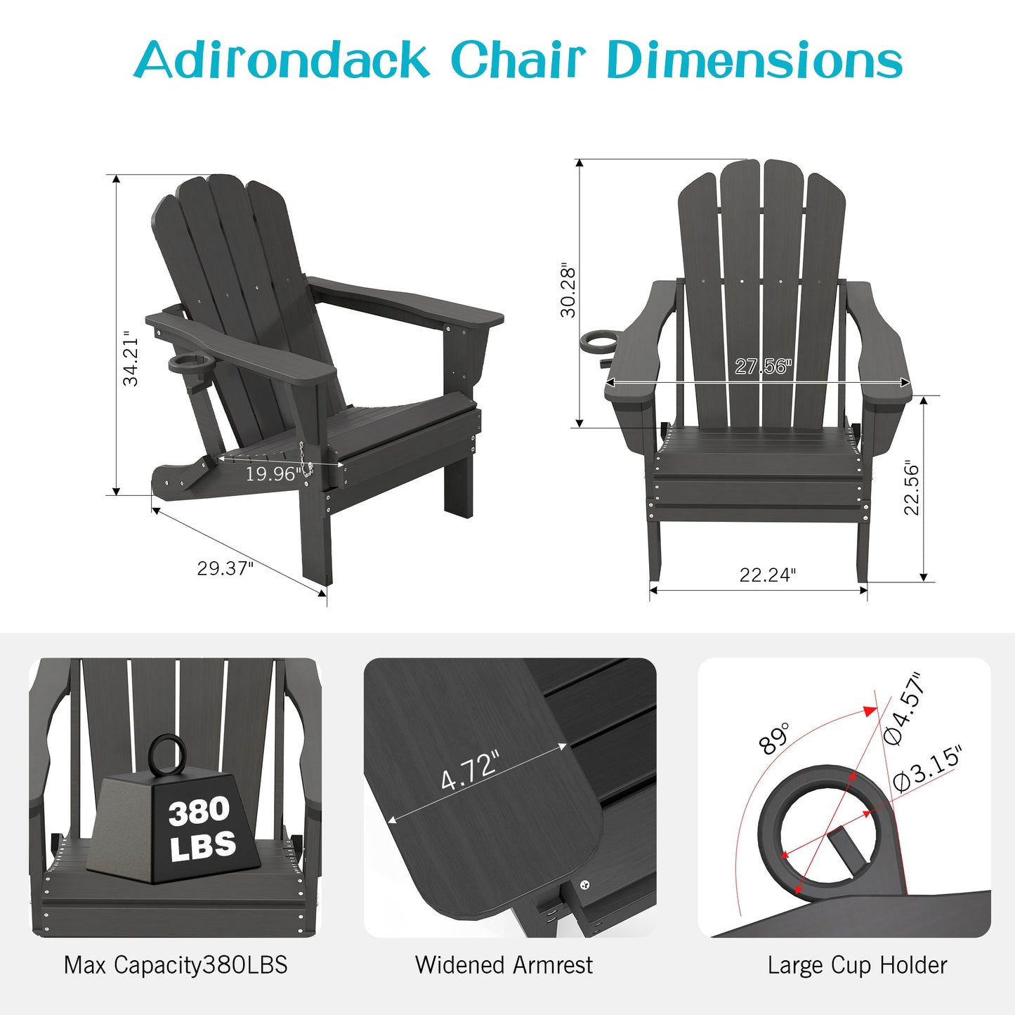 Adirondack Chair - Gray