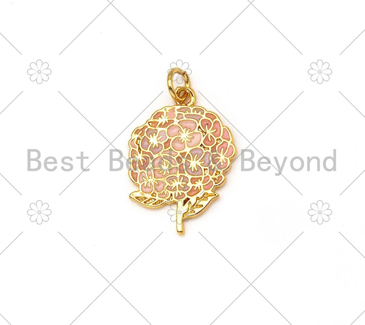 NEW Enamel Colorful Flower Shape Pendant,18K Gold Filled Flower Charm,Enamel Pendant,Enamel Jewelry,15x22mm,Sku#LK390
