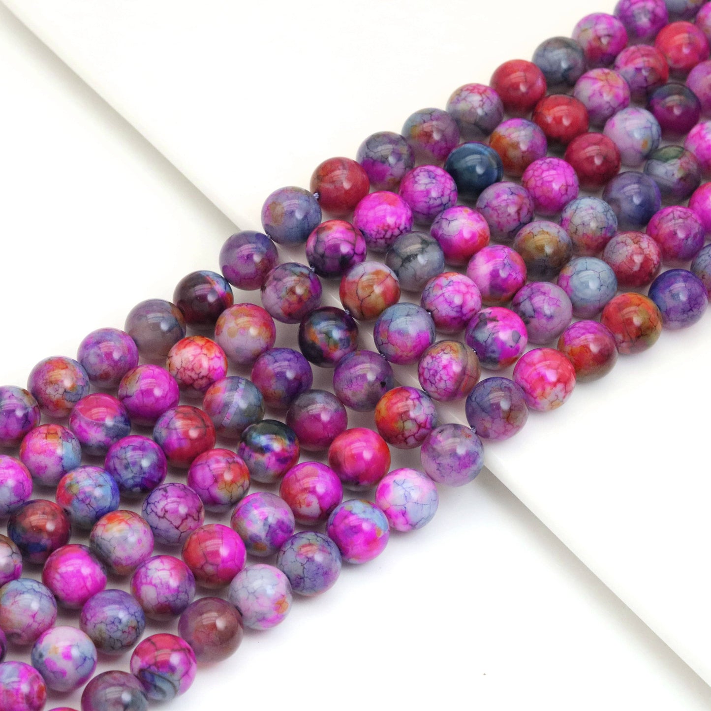 12mm Galaxy Agate Round Smooth Beads, Sku#U1889