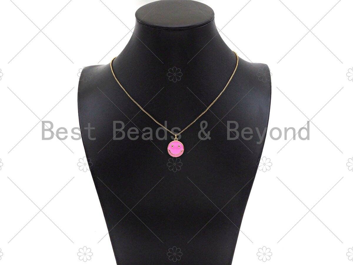 Colorful Cute Smiley Face Shape Charm, LK275