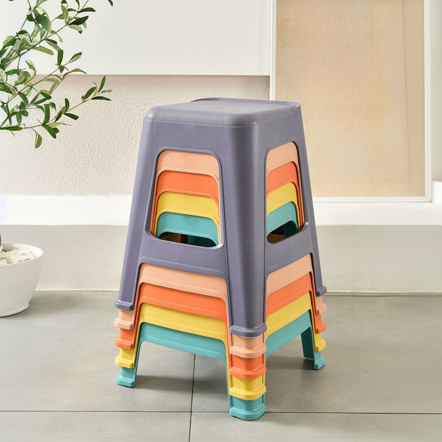 5 Pack Stackable Classroom Stools