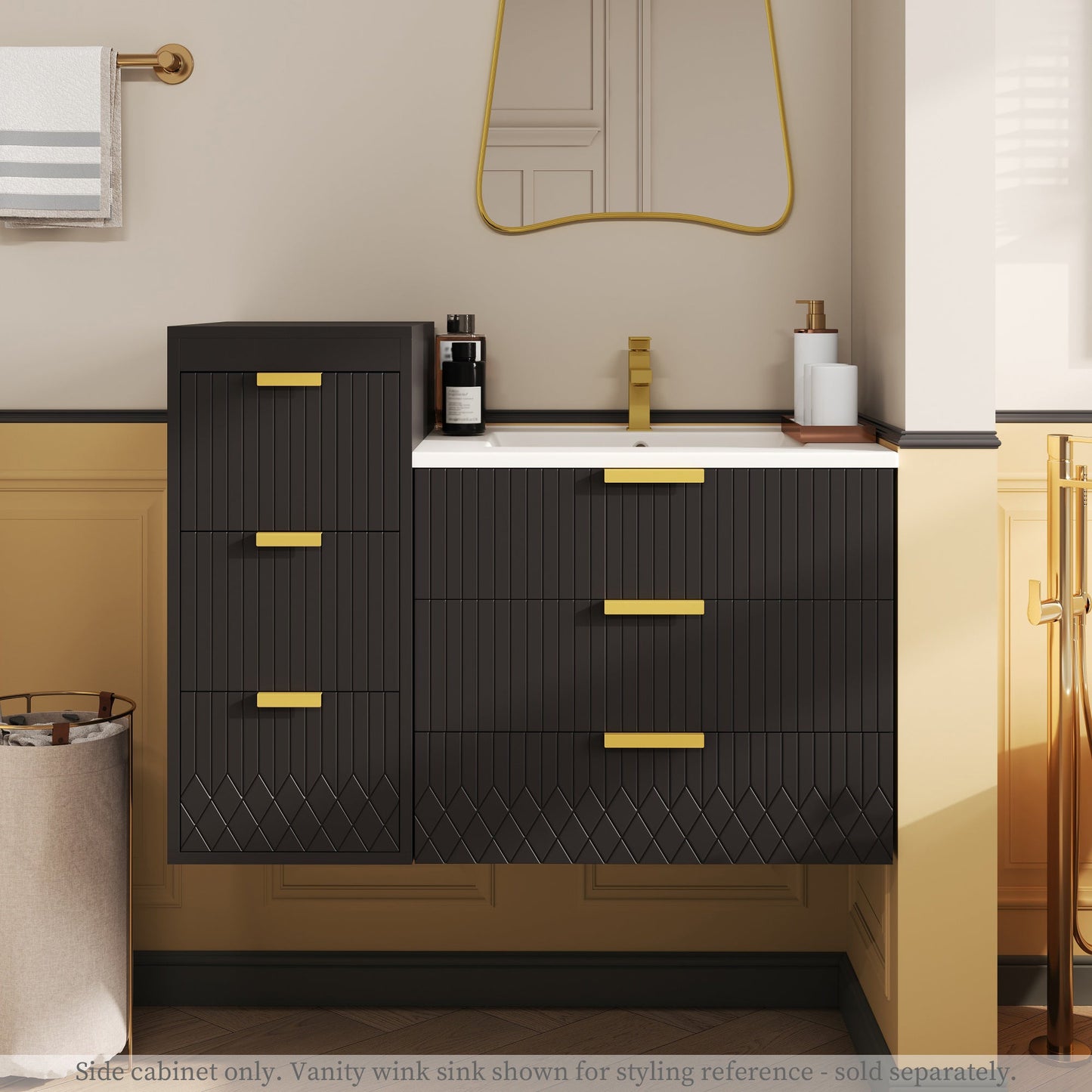 Wall Mounted Floating Cabinet with Drawers