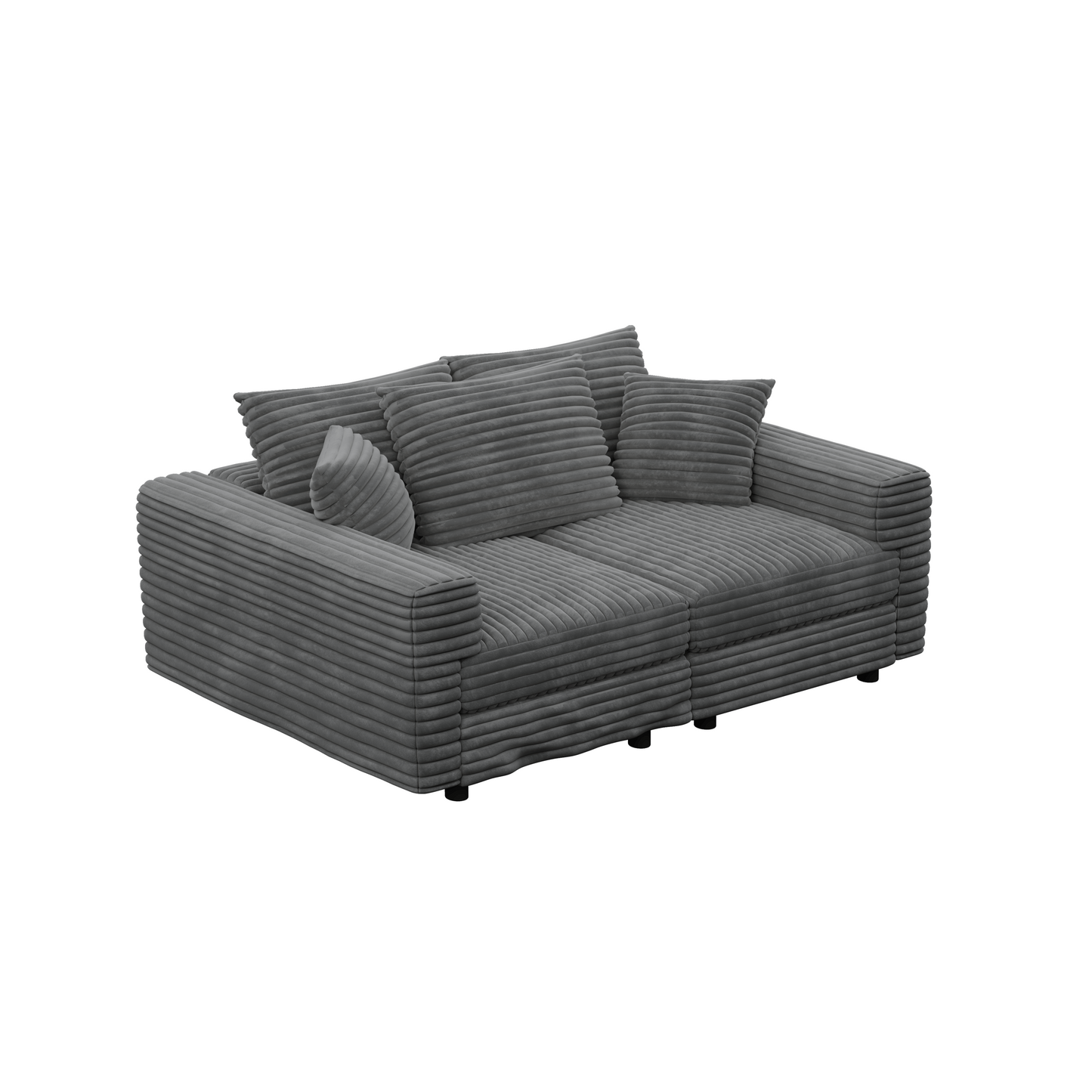 Plush Corduroy 3-Seat Sofa