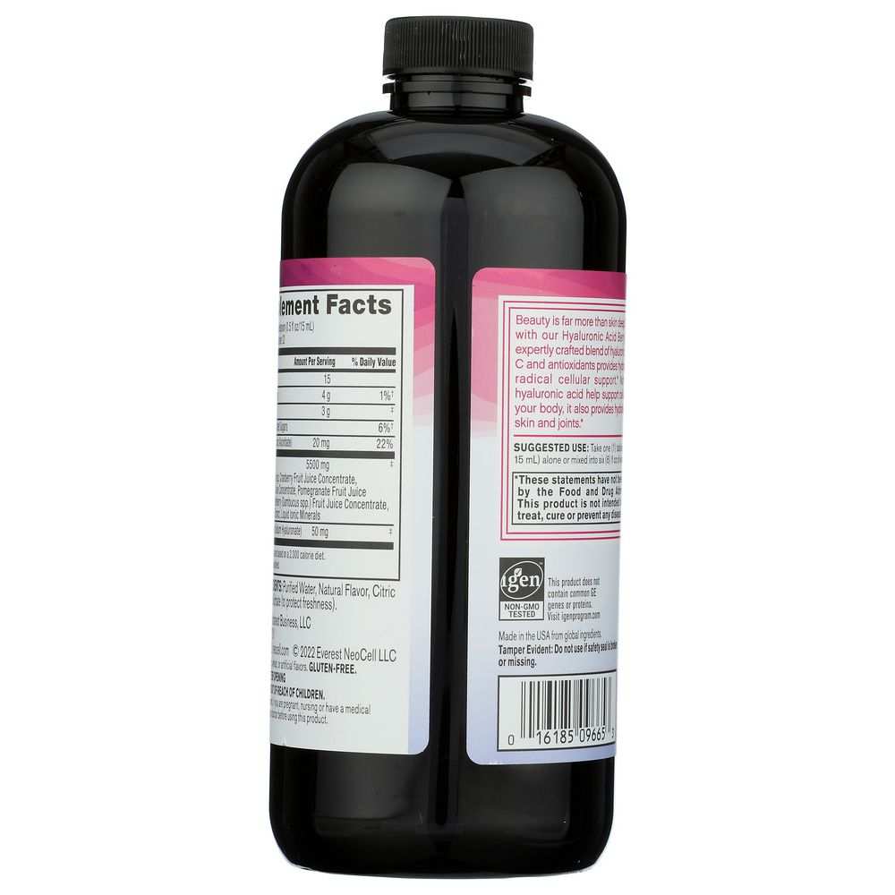 NEOCELL Hyaluronic Acid Berry Liquid -16oz for Skin & Joints Hydration