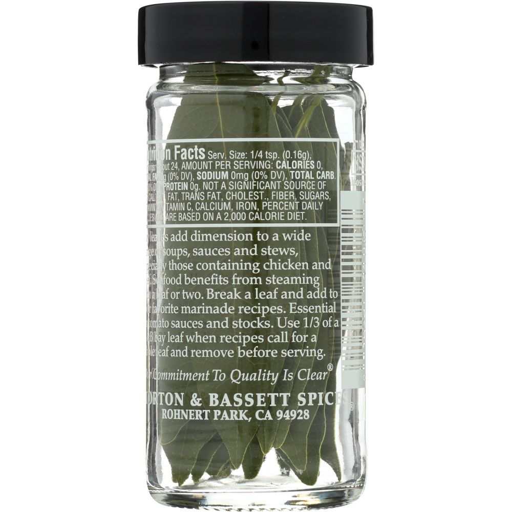 MORTON & BASSETT All Natural Bay Leaves California - 0.14oz | Flavor