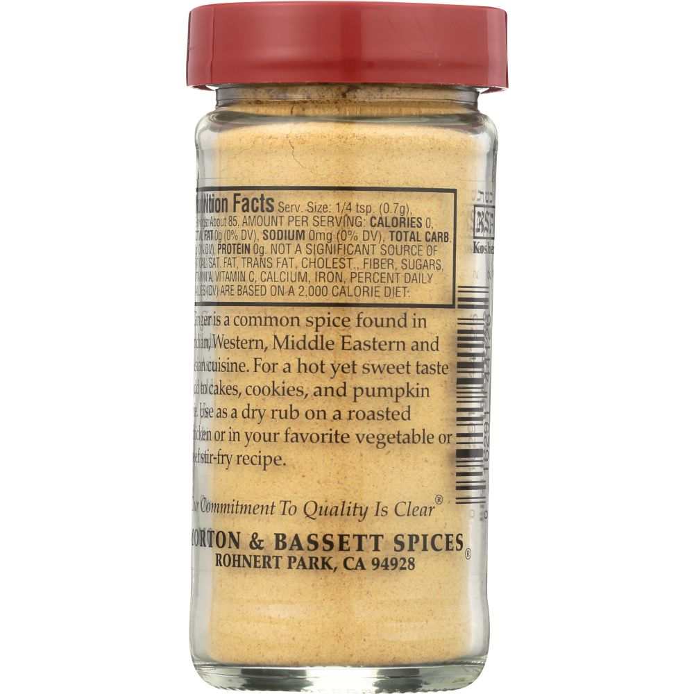 MORTON & BASSETT: Ground Ginger, 2.1 oz