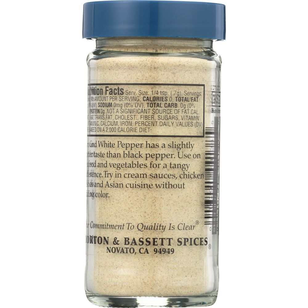 MORTON & BASSETT: Ground White Pepper, 2.3 oz