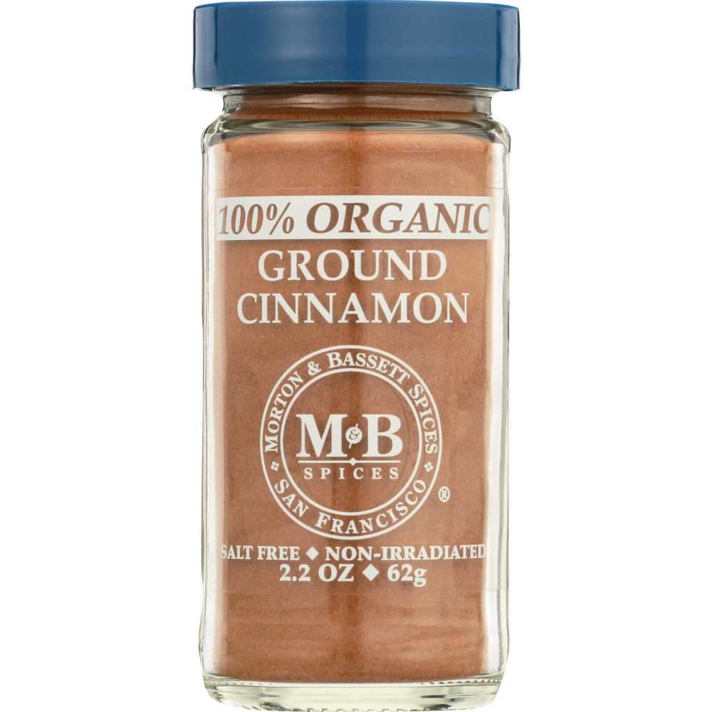 MORTON & BASSETT:  Organic Ground Cinnamon, 2.3 Oz
