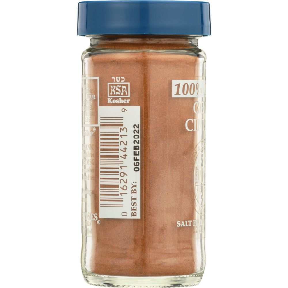 MORTON & BASSETT:  Organic Ground Cinnamon, 2.3 Oz