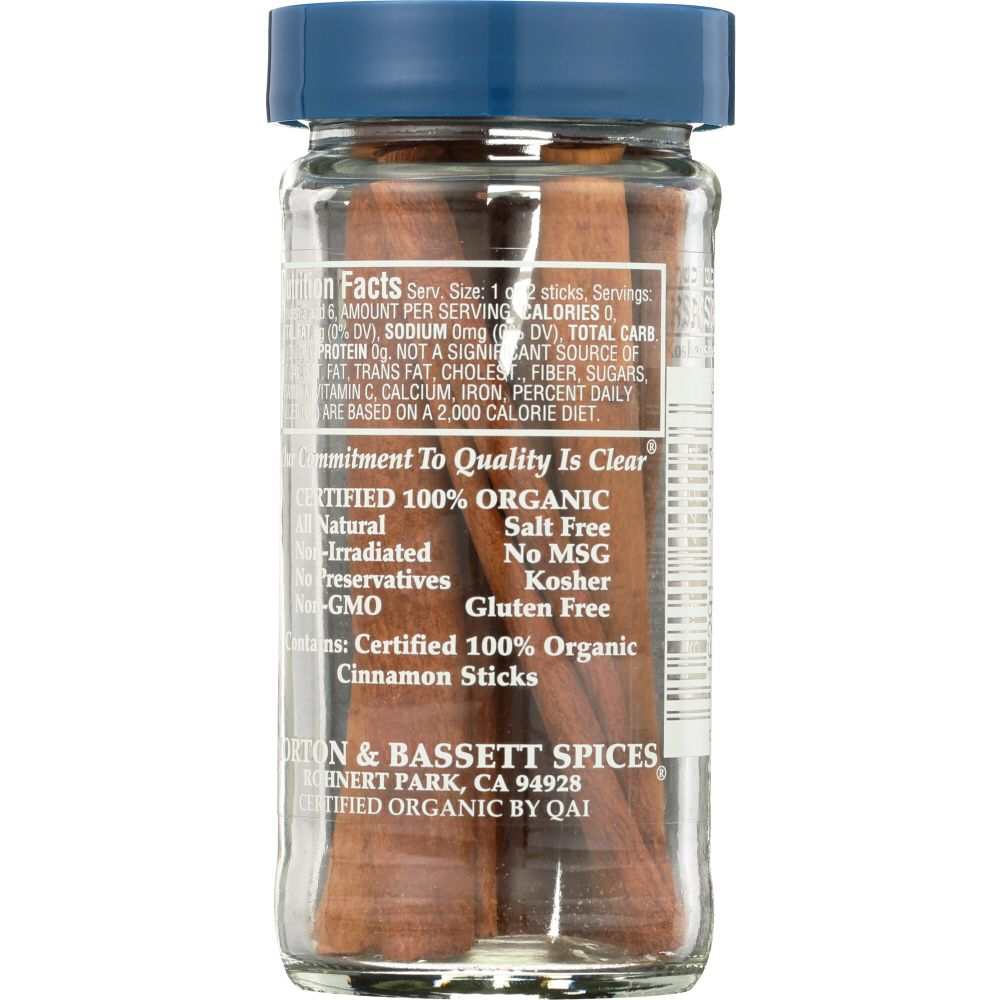 MORTON & BASSETT: Organic Cinnamon Sticks, 1.1 oz