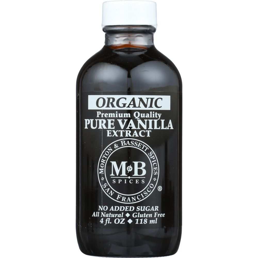MORTON & BASSETT Organic Pure Vanilla Extract - 4 oz | Quality Flavor