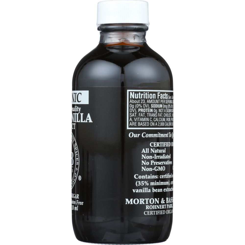MORTON & BASSETT Organic Pure Vanilla Extract - 4 oz | Quality Flavor