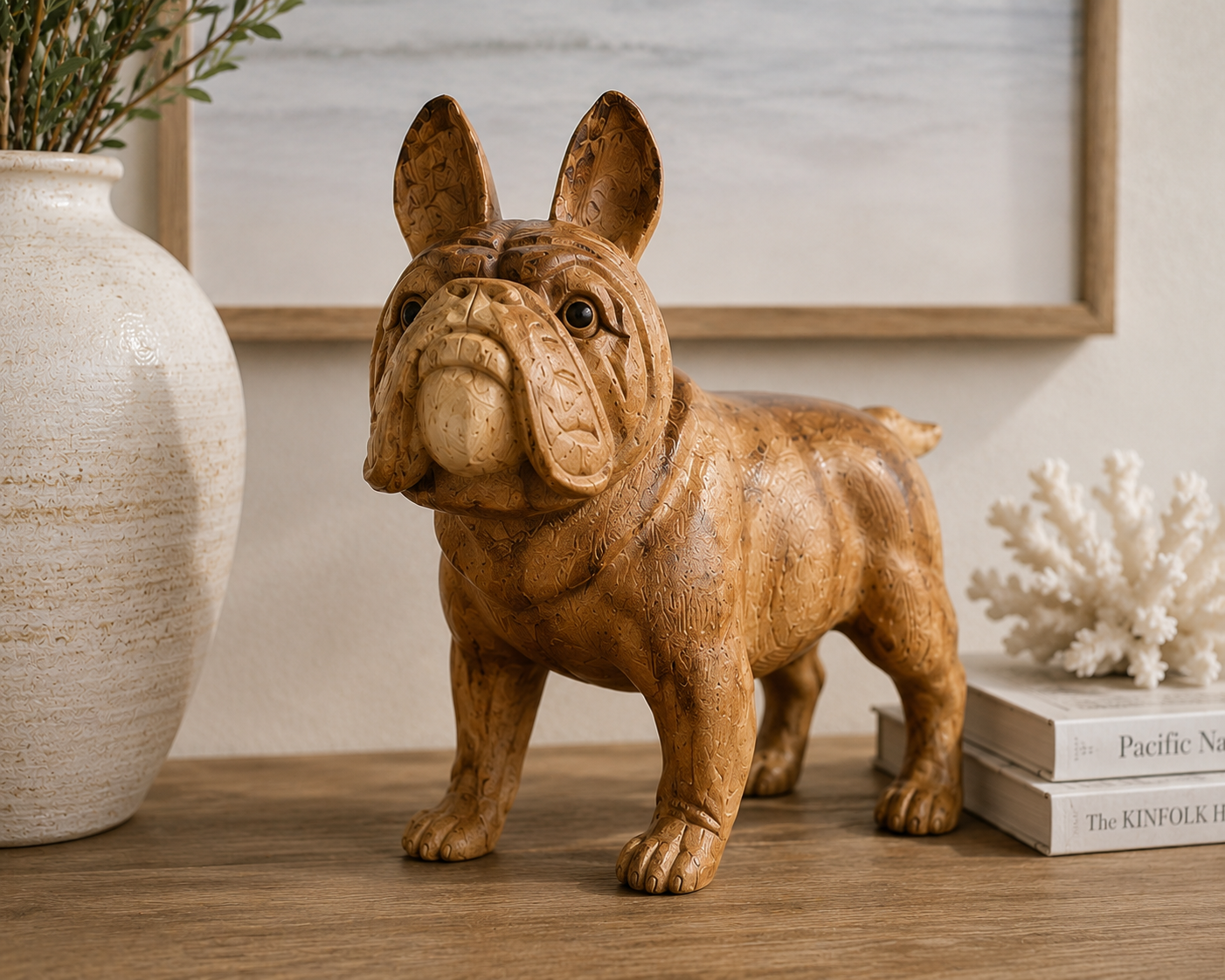 Hand Carved Bulldog (Large)
