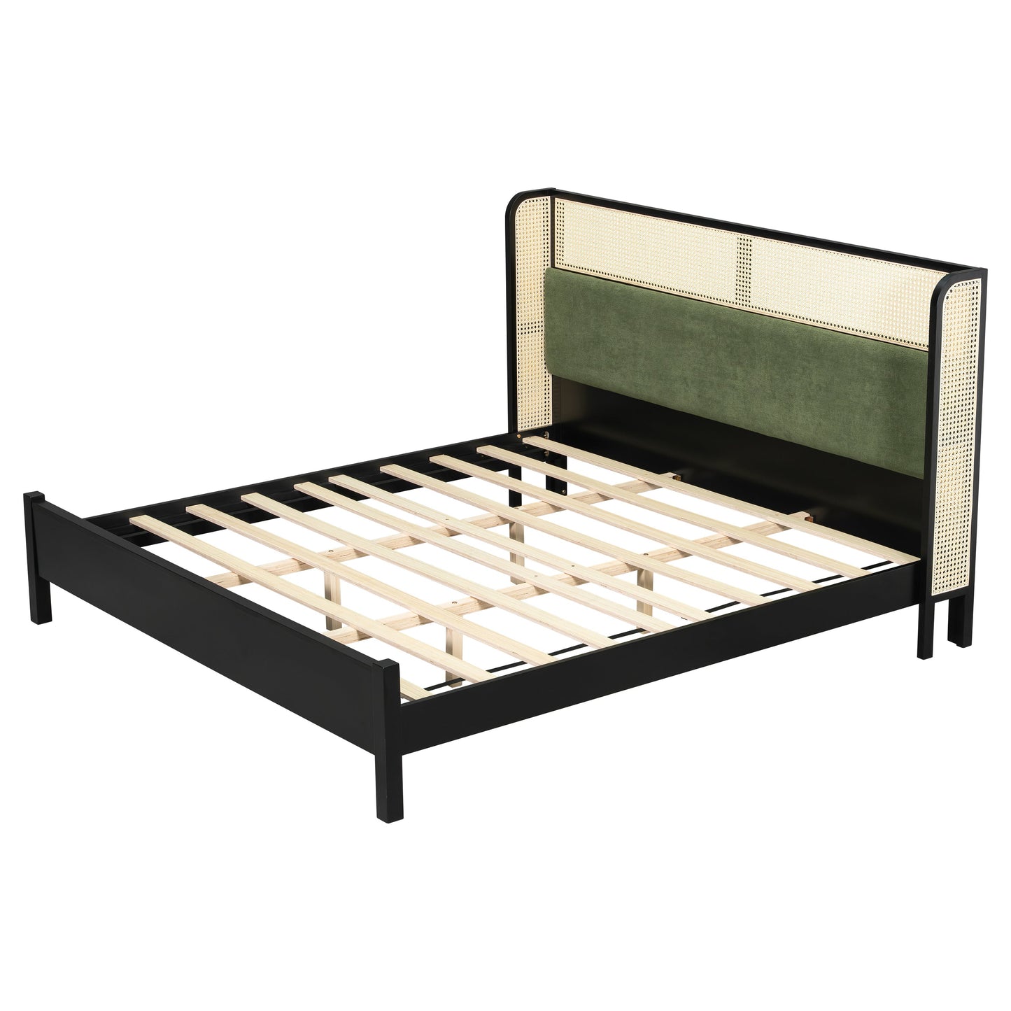 King Size Bed Frame in Black and Green