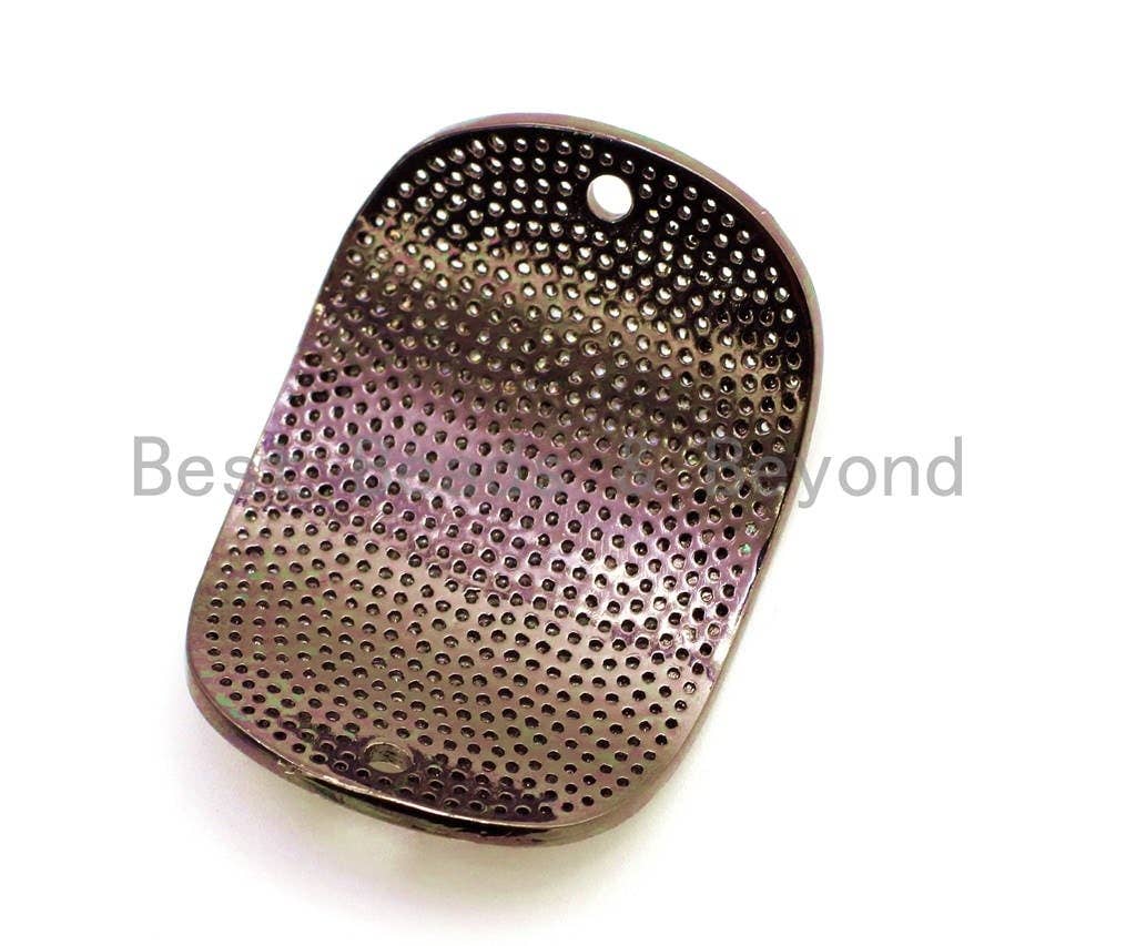 CZ Micro Pave 39x27mm Big Curve Oval Two Hole Bracelet Connector, Cubic Zirconia Connector/Link,sku#E88
