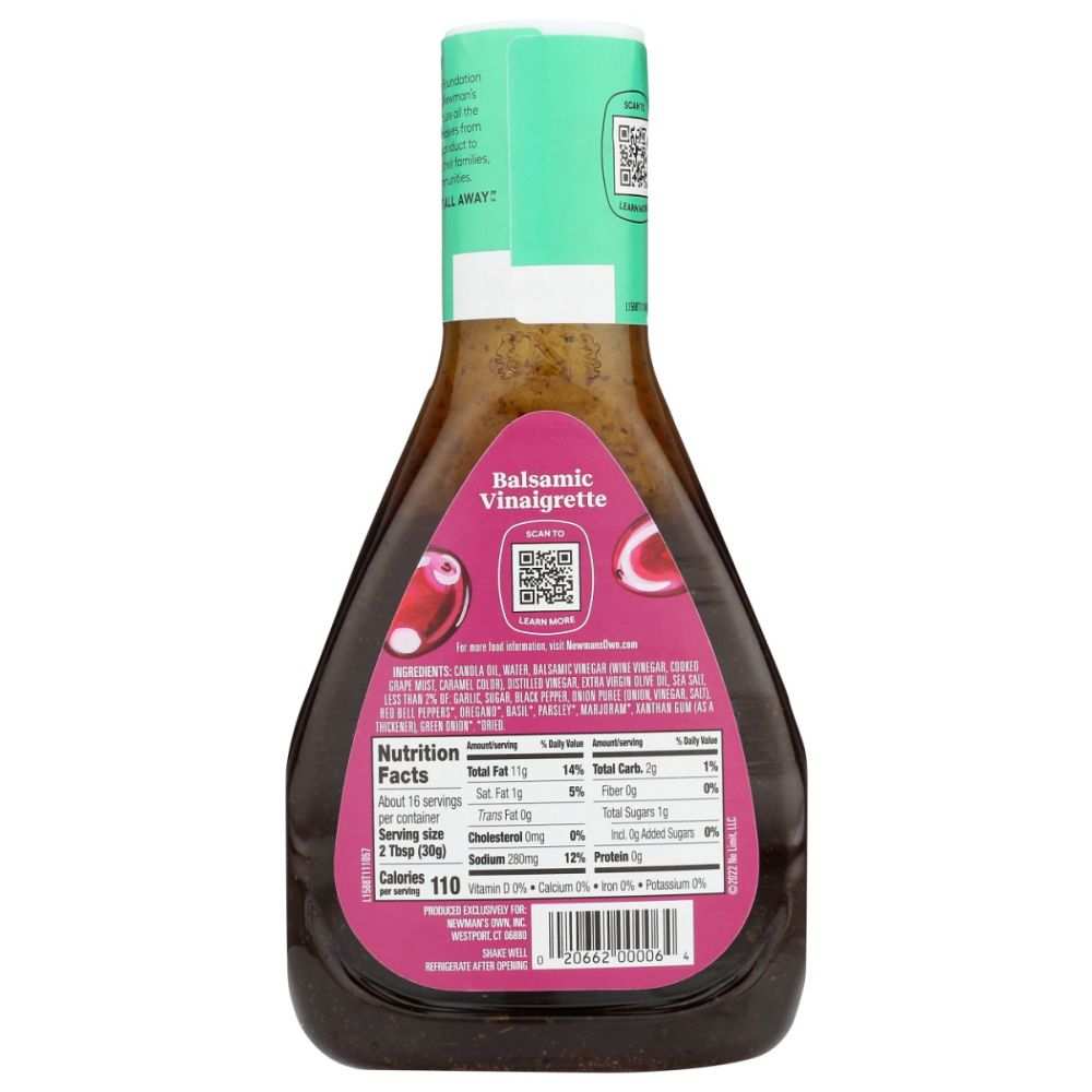 NEWMAN'S OWN: Dressing Balsamic Vinaigrette, 16 oz
