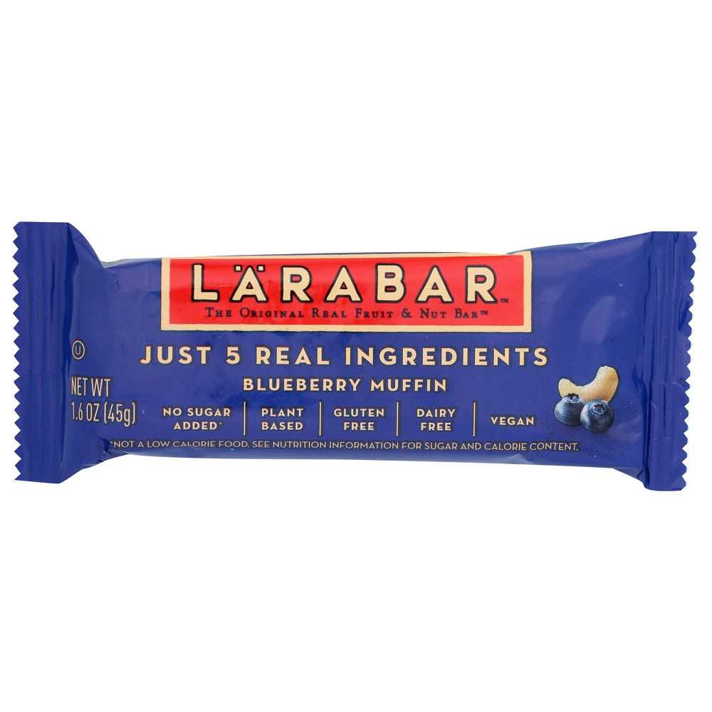 LARABAR: Blueberry Muffin - Fruit & Nut Bar, 1.6oz for Healthy Snacking