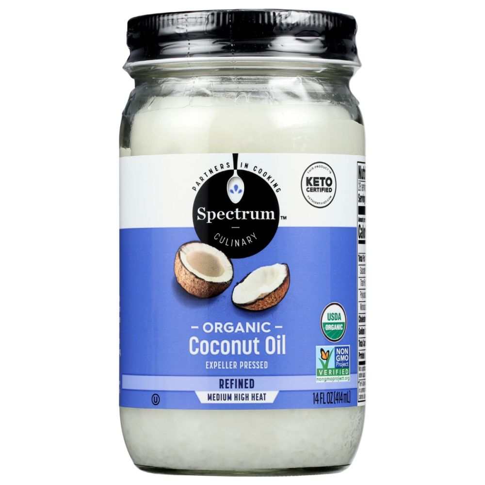 Spectrum Naturals Organic Refined Coconut Oil - 14oz | Cooking & Skin