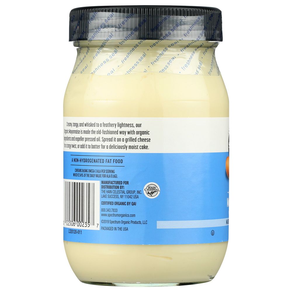 SPECTRUM NATURALS: Organic Mayonnaise With Cage Free Eggs, 16 oz