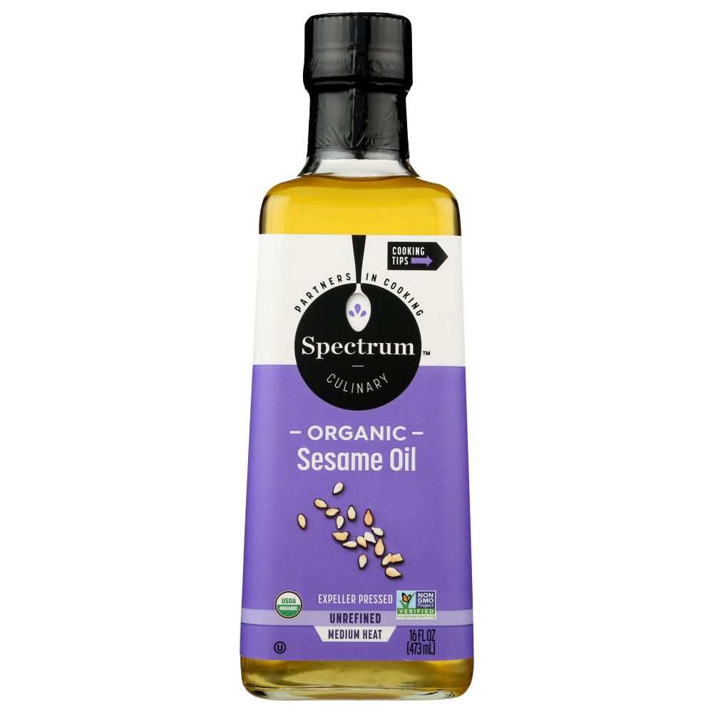 Spectrum Naturals Organic Sesame Oil Unrefined | Rich Flavor | Cooking