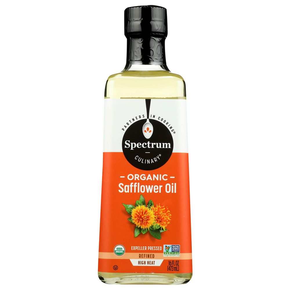 SPECTRUM NATURALS: Organic Safflower Oil High Heat, 16 oz