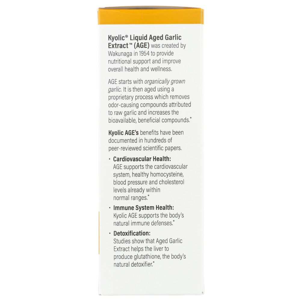 KYOLIC Aged Garlic Extract Vegetarian Liquid Plain, 2 oz