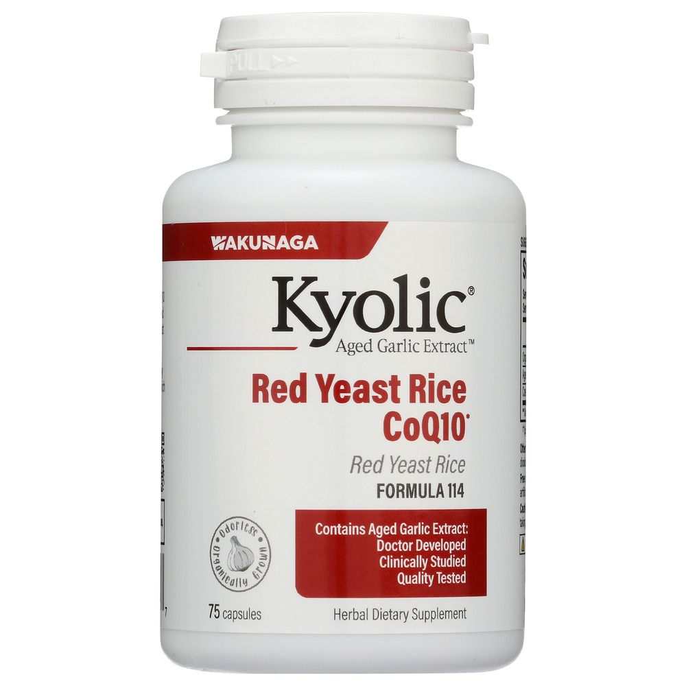 KYOLIC: Aged Garlic Extract Red Yeast Rice Plus CoQ10, 75 capsules
