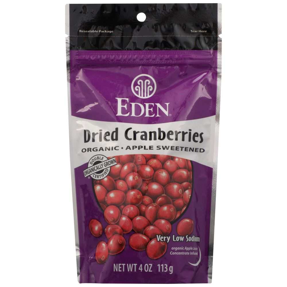 EDEN FOODS: Organic Dried Cranberries Apple Sweetened, 4 oz