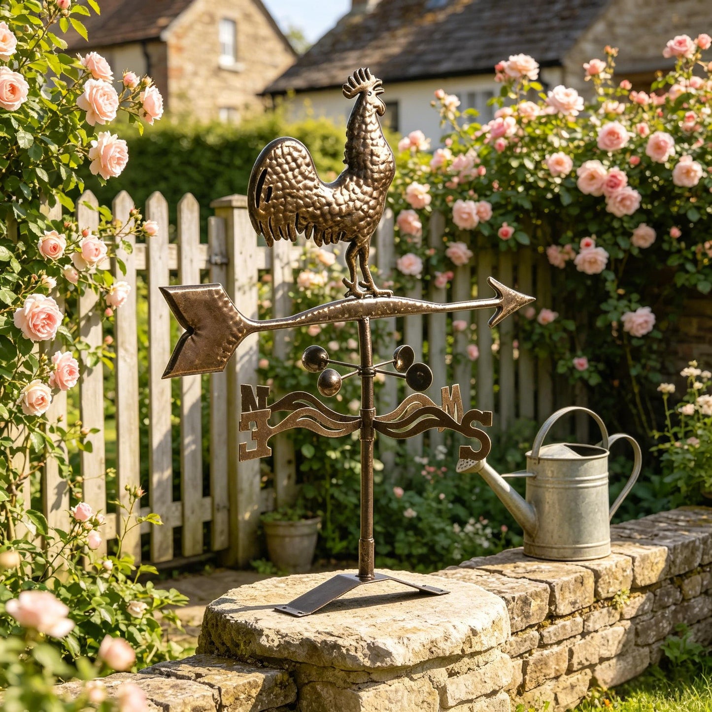 Classic Roof Mount Wind Direction Indicator - Rooster Weather Vane