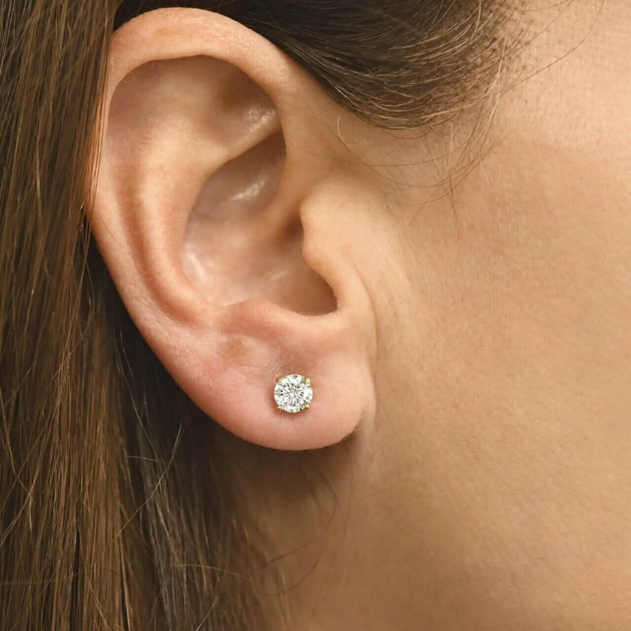 0.25 Ct T.W. 天然ダイヤモンド スタッド 14k ホワイトまたはイエローゴールド