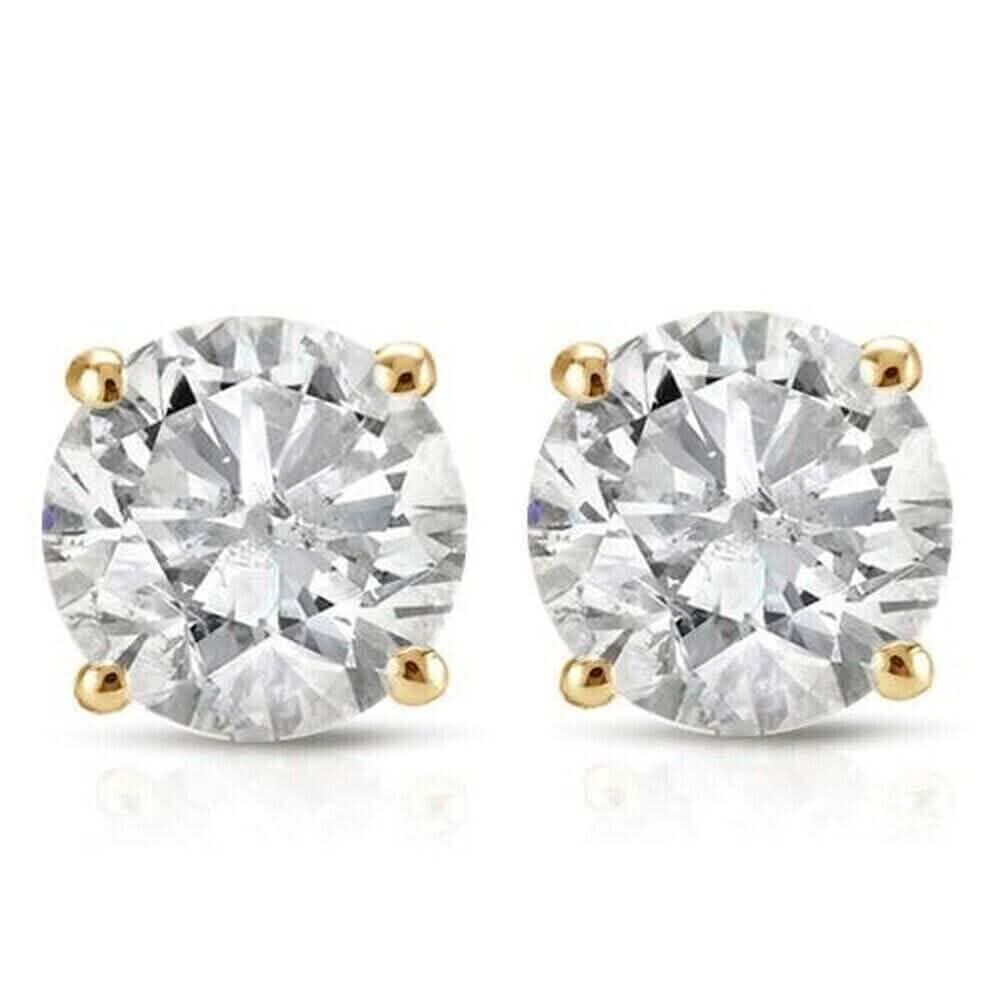 0.25 Ct T.W. 天然ダイヤモンド スタッド 14k ホワイトまたはイエローゴールド