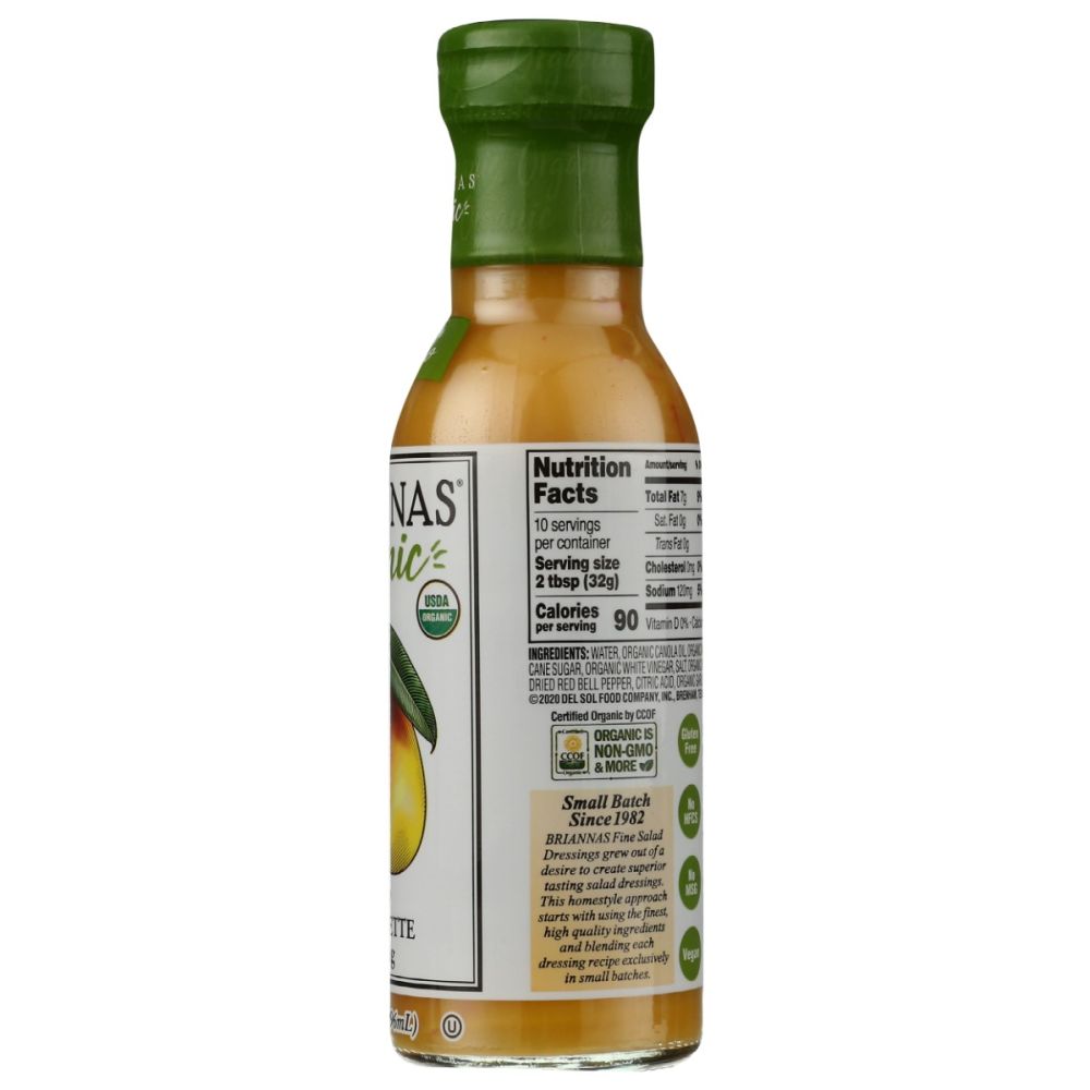 BRIANNAS: Organic Mango Vinaigrette Dressing, 10 oz