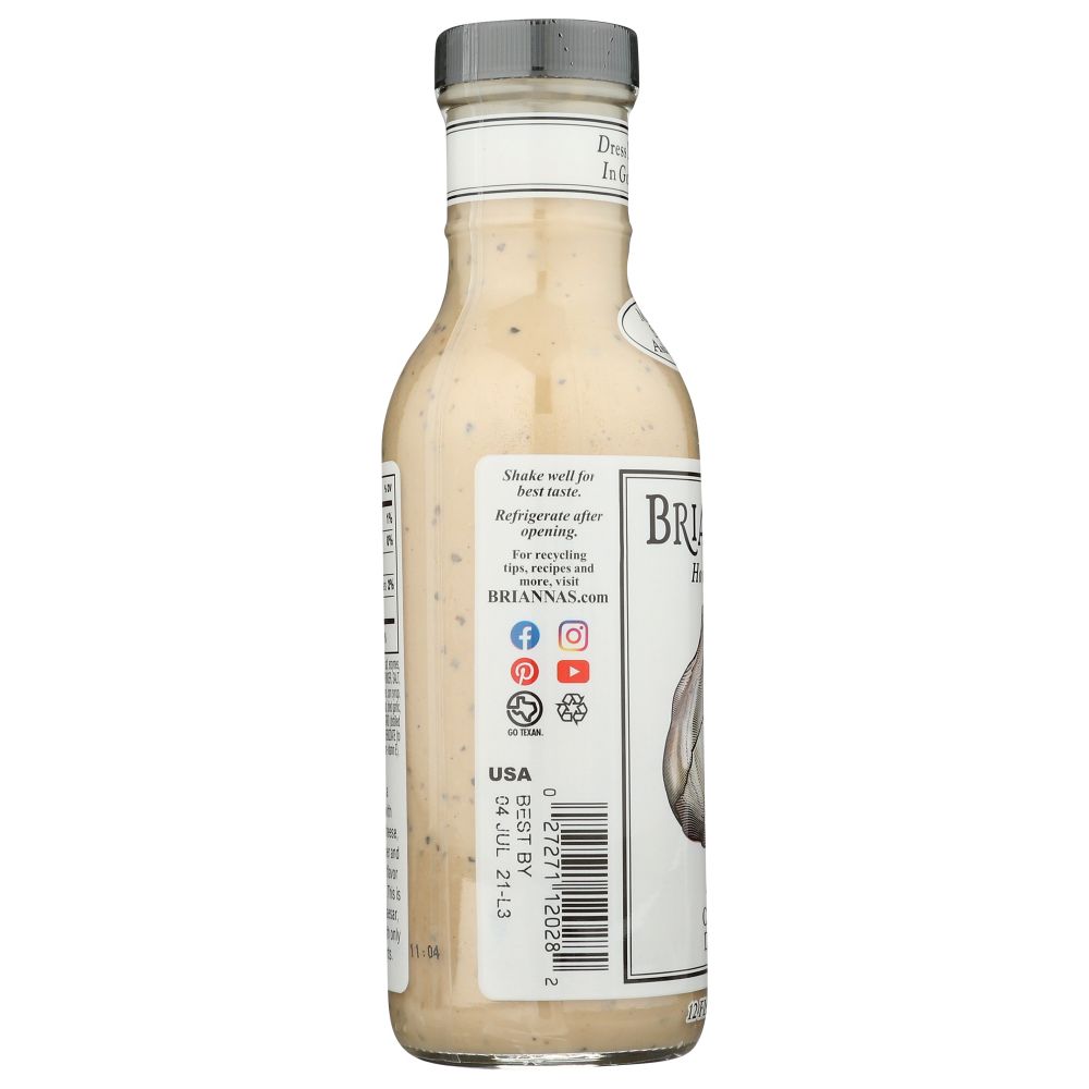 BRIANNAS: Homestyle Asiago Caesar Dressing, 12 oz