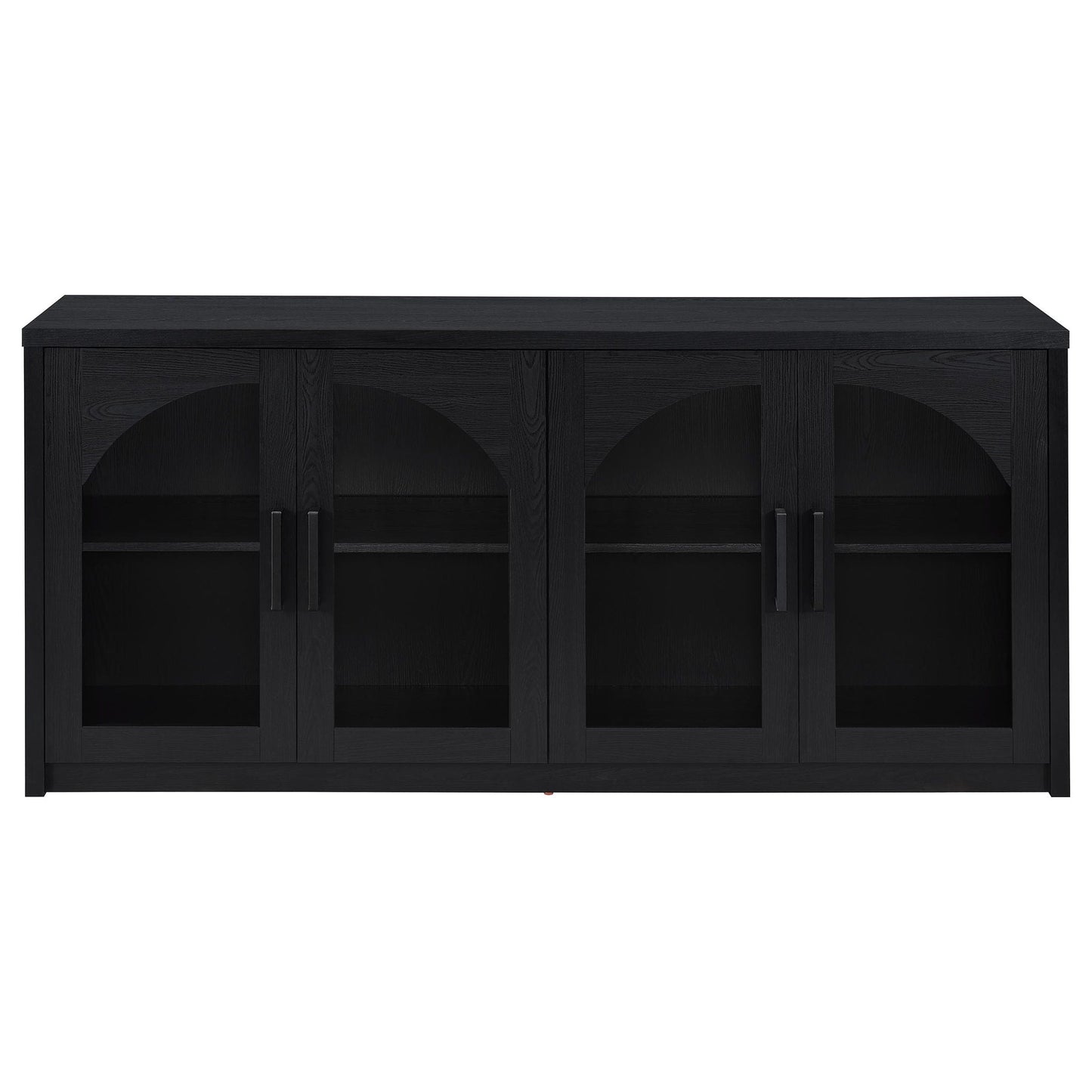 Riva 4-door Dining Sideboard Buffet Storage Credenza Black