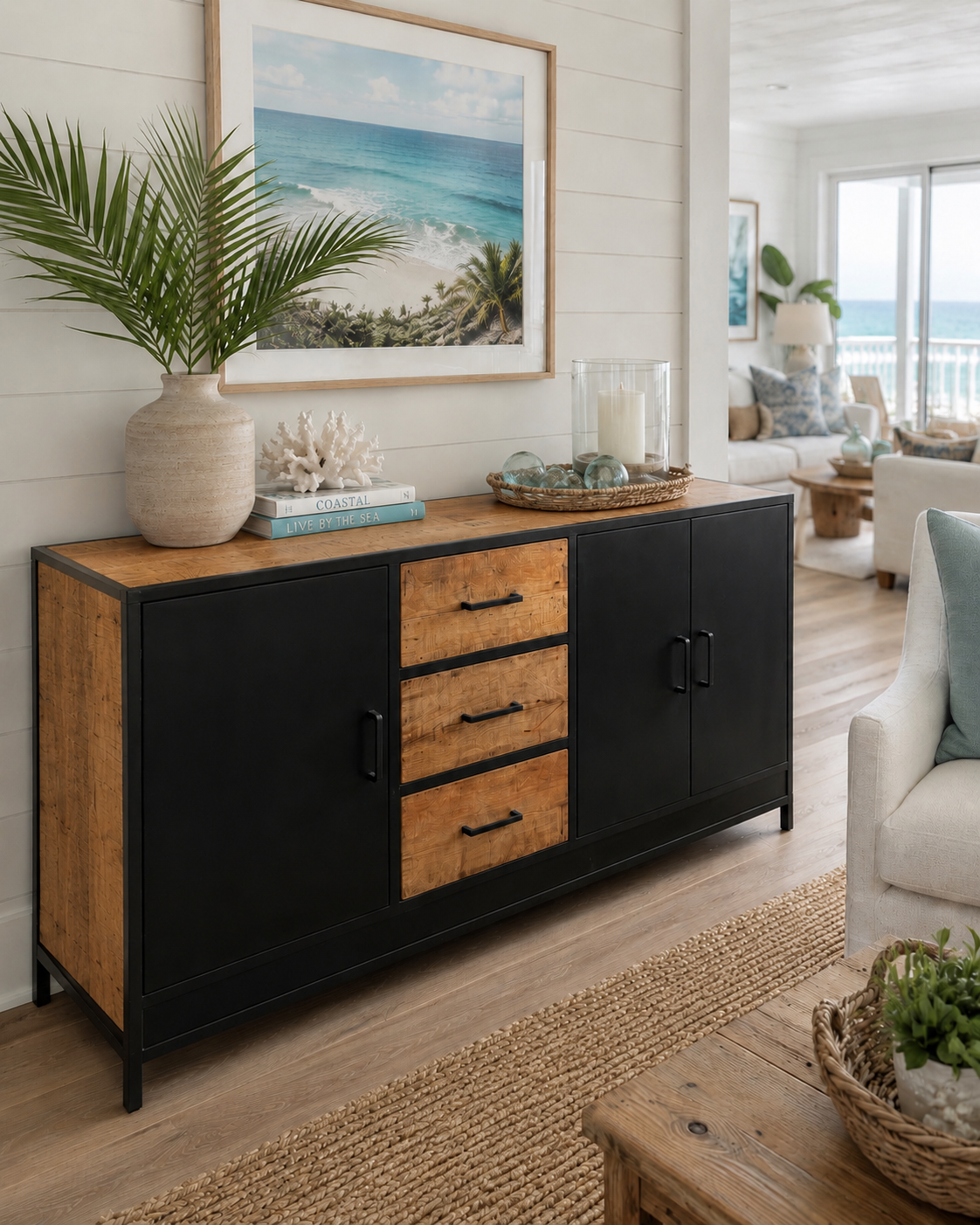 Jaipur Forge Sideboard - 63 x 20 x 36 in