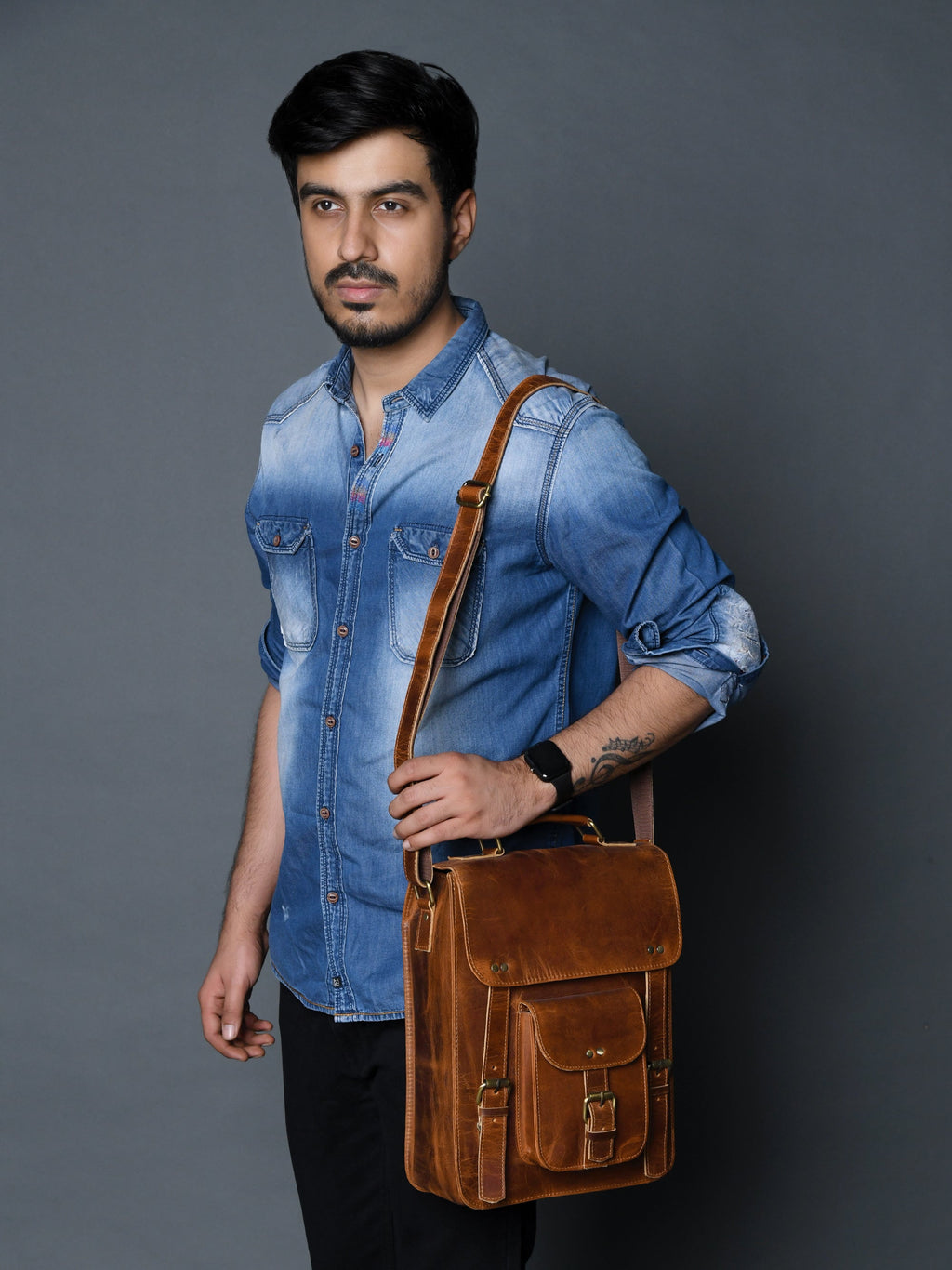 Sac bandoulière quotidien avec poche avant