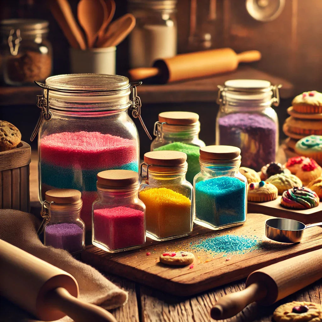 Sanding Sugar, Fine Crystal Sugar Edible Cake Toppings, Choose from 12 Colors