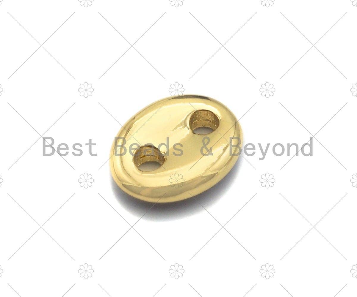 Colorful Enamel Oval Puffy Link Pendant Charm, Sku#LK222