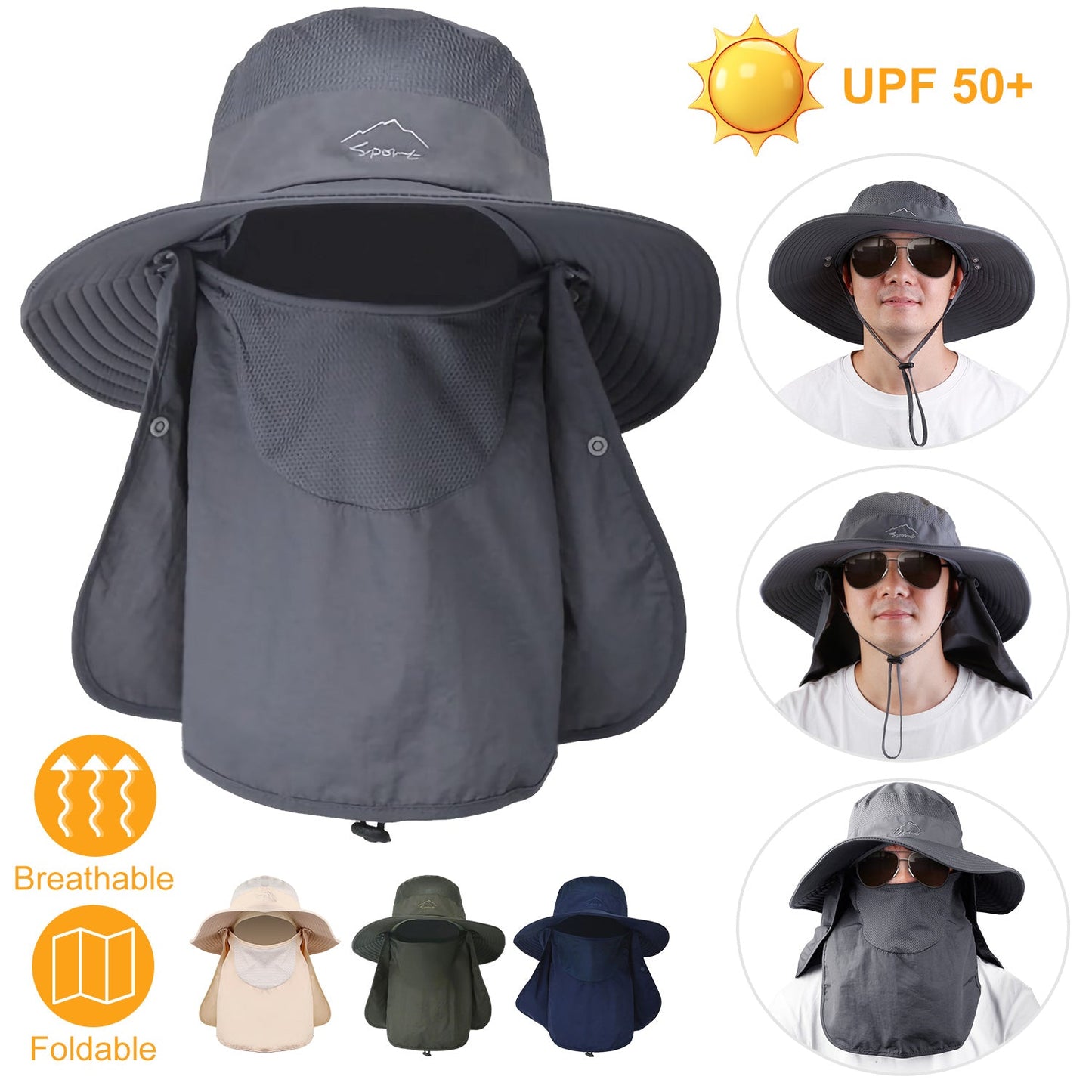 Fishing Bucket Hat Wide Brim Breathable Unisex Hat