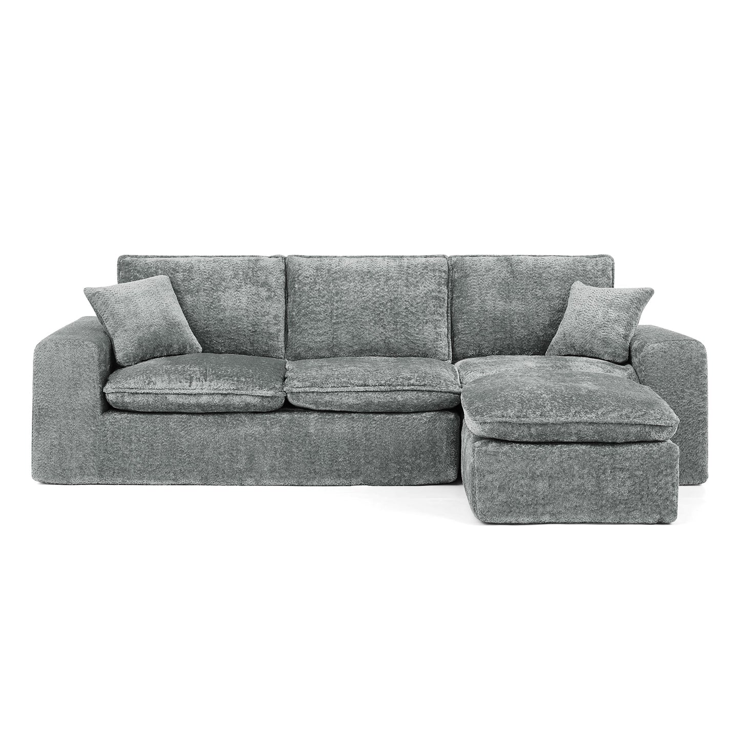 107'' Modern Boucle Sectional Sofa with Reversible Chaise