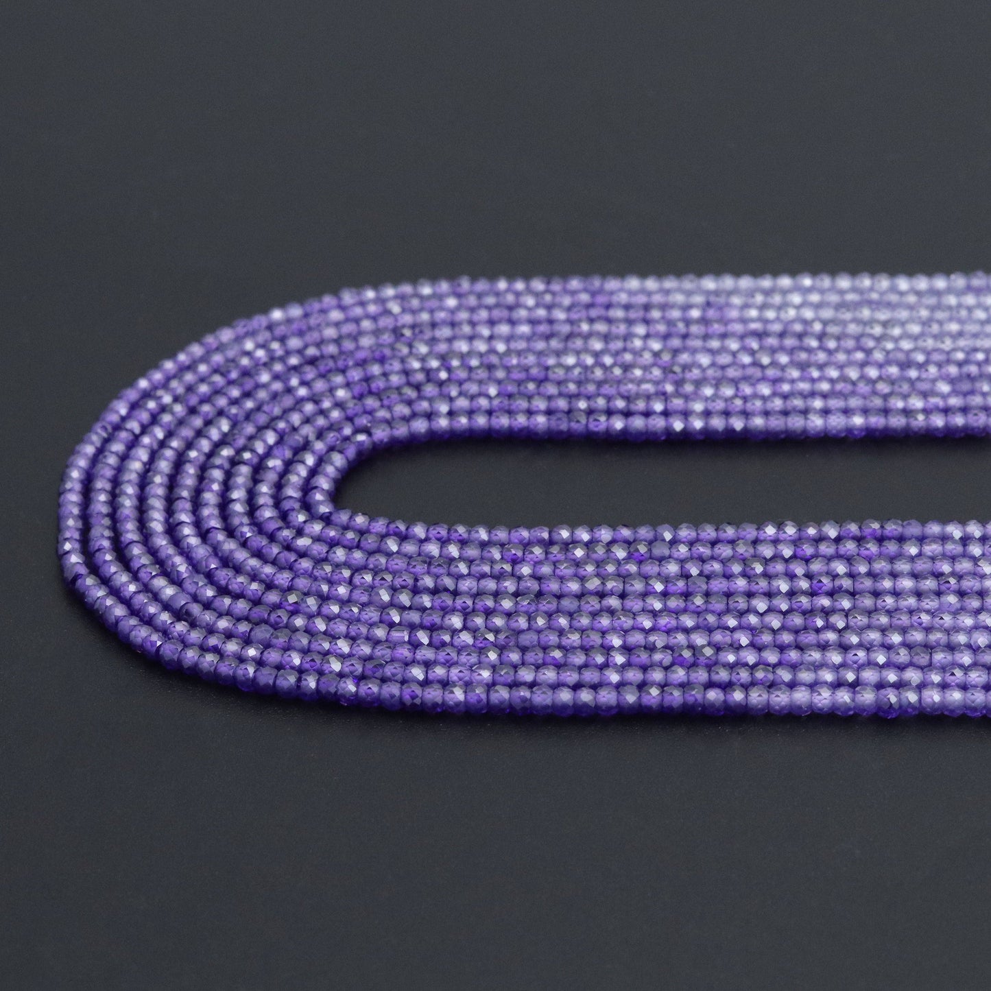 2x3mm Faceted Rondelle CZ Beads, Sku#U2129