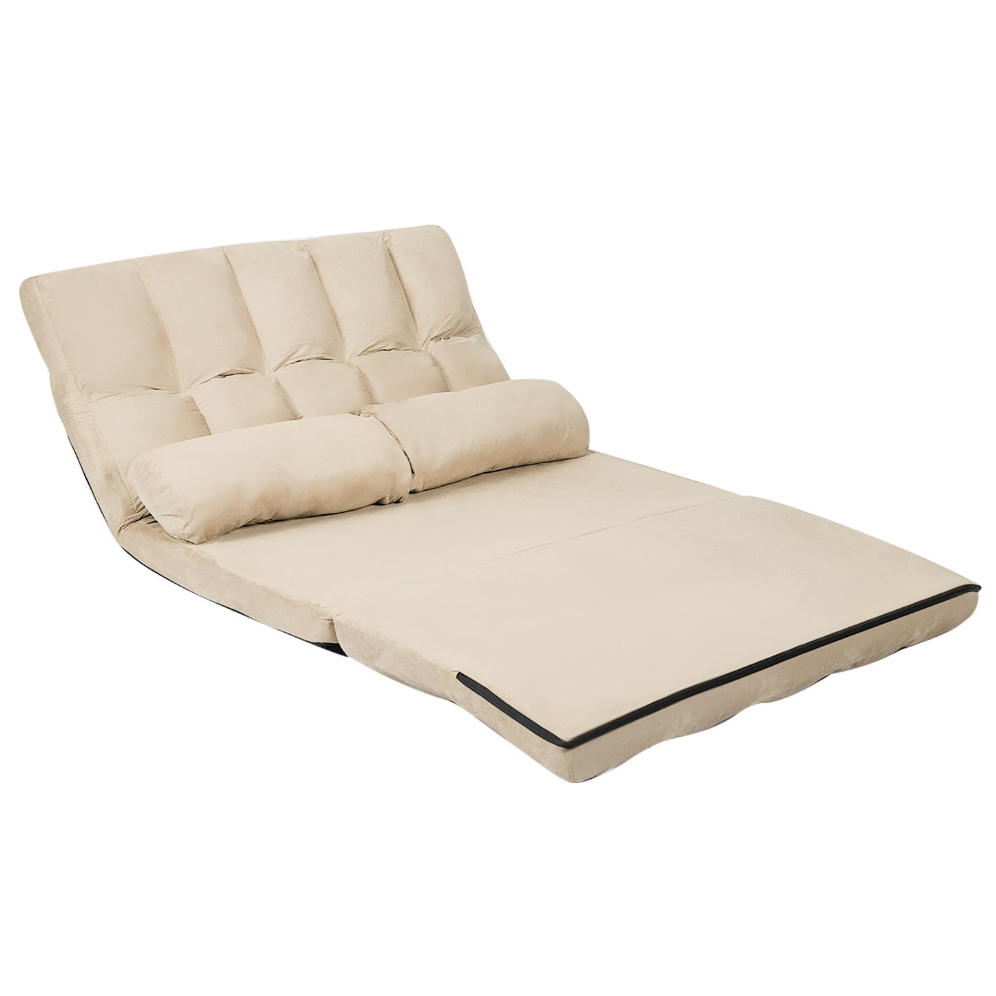 6-Position Foldable Floor Sofa Bed with Detachable Cloth Cover