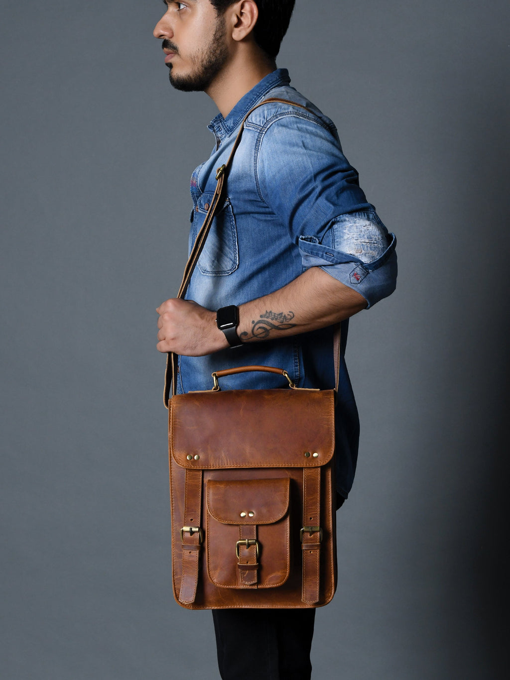 Sac bandoulière quotidien avec poche avant